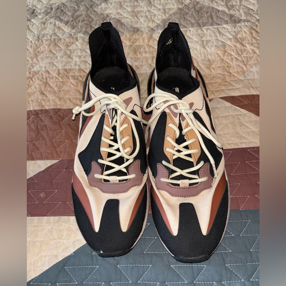 FABLETICS Echo Performance Sneaker Latte Honey Milk Sand Black Brown Sz 10